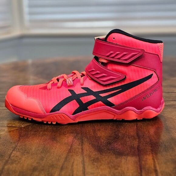 Asics Javelin Pro 3 Spikes Sunrise Red Black Men's 10 Track Field Shoes 1093A180 - Picture 7 of 12